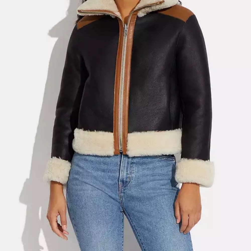 Coach Reversible Shearling Jacket - Picture 5 of 6